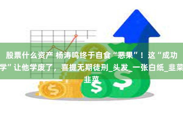 股票什么资产 杨涛鸣终于自食“恶果”！这“成功学”让他学废了，喜提无期徒刑_头发_一张白纸_韭菜