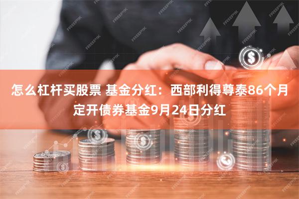 怎么杠杆买股票 基金分红：西部利得尊泰86个月定开债券基金9月24日分红